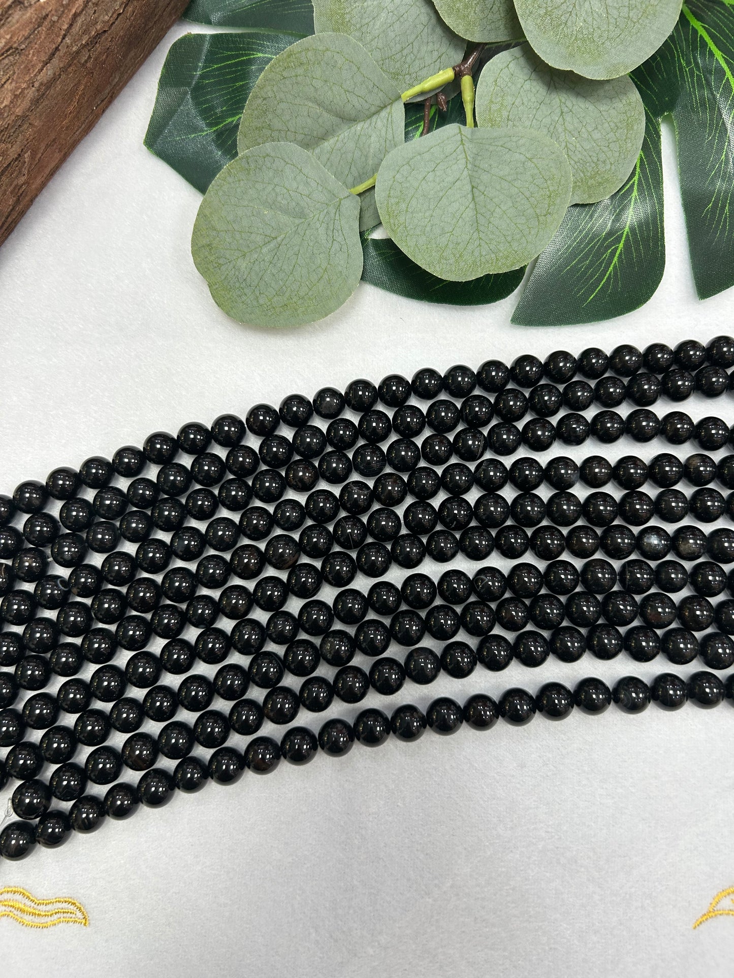Black Agate Beads 8mm and 10mm