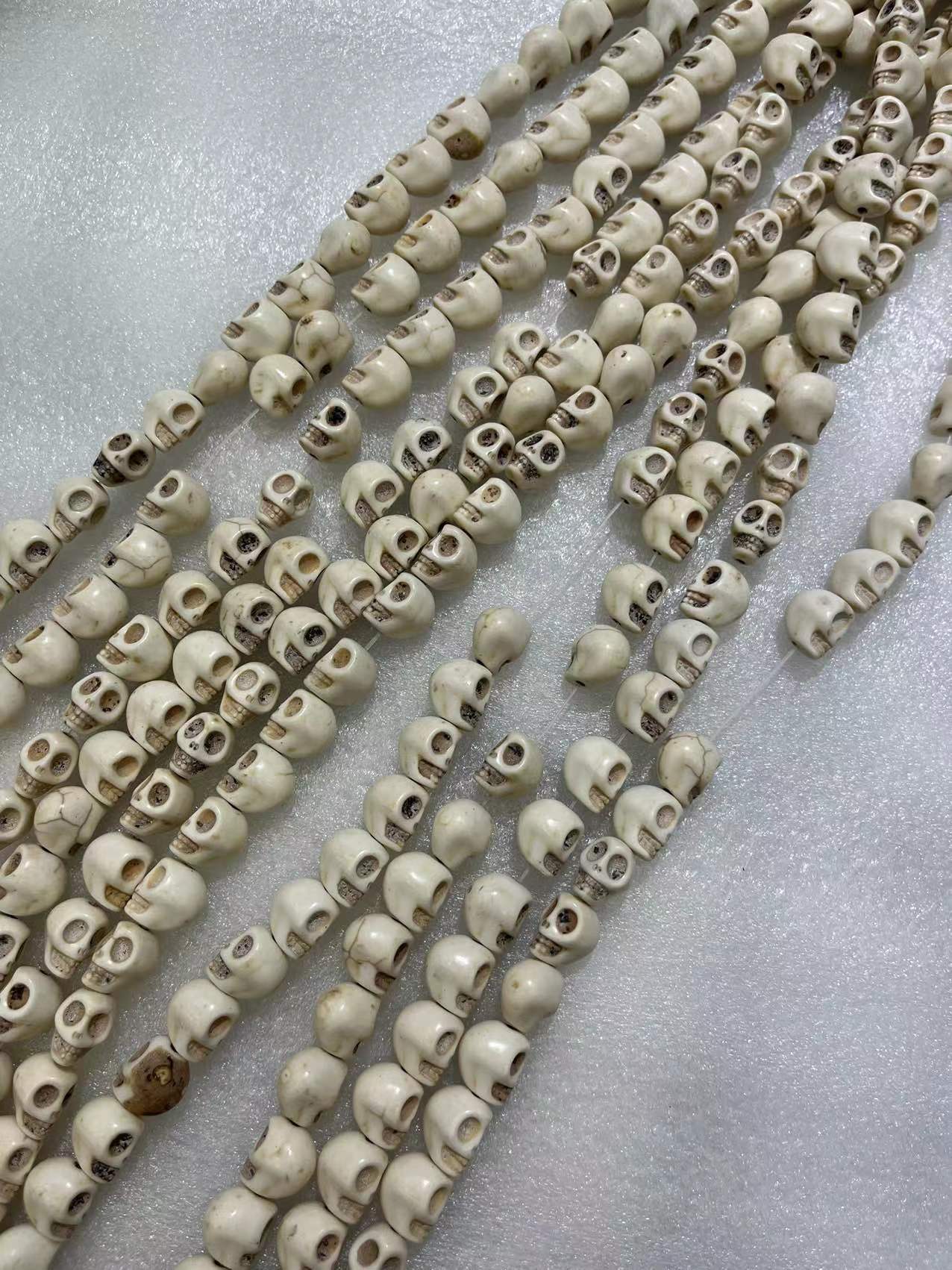 Turquoise skull beads
