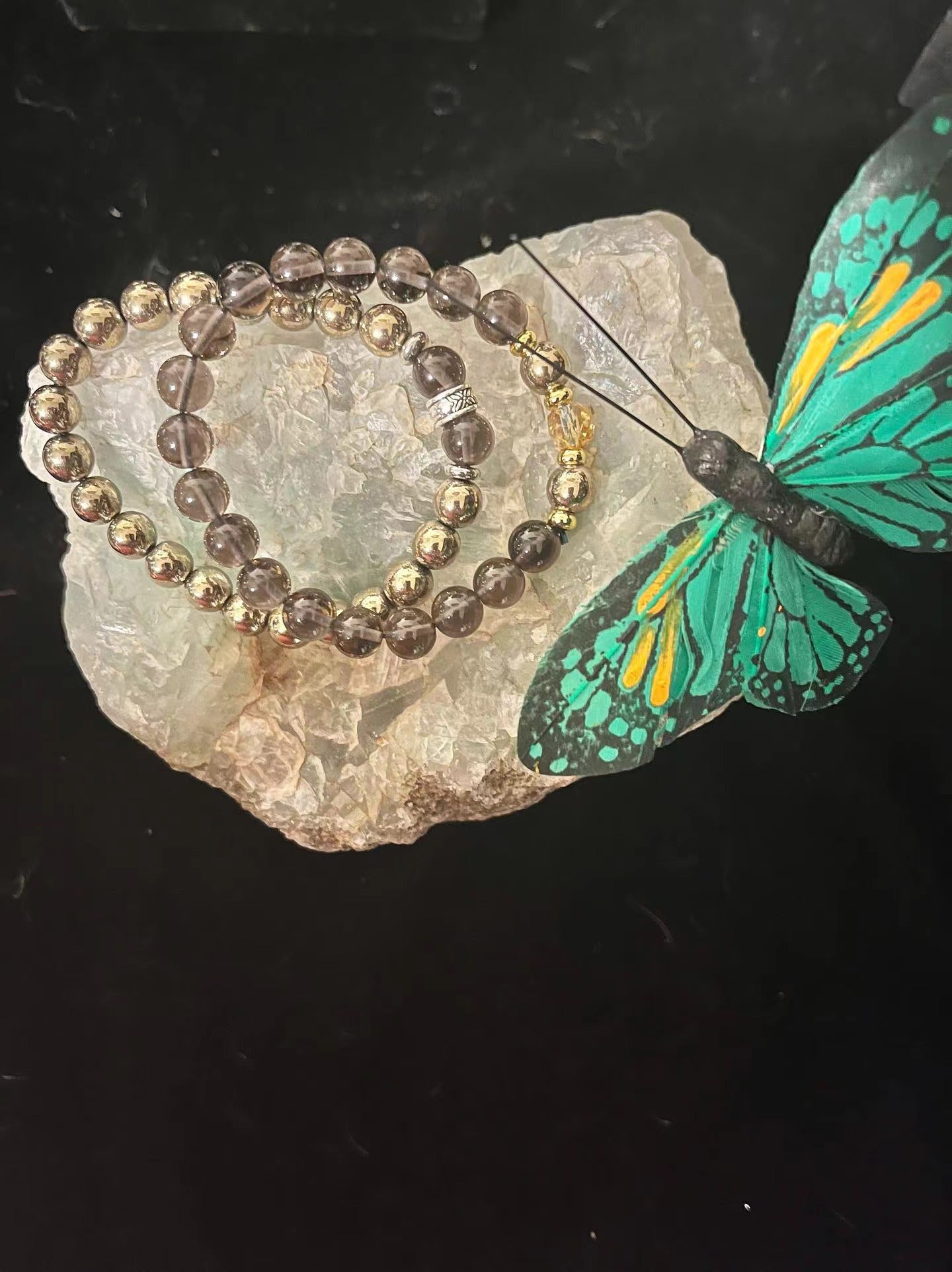 Crystal Bracelet designed by Lucy (Smokey quartz), sold by one pc