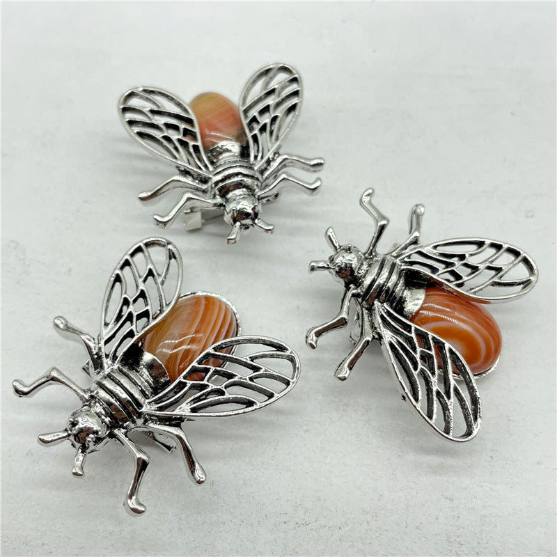 Crystal pendant, bee pendant