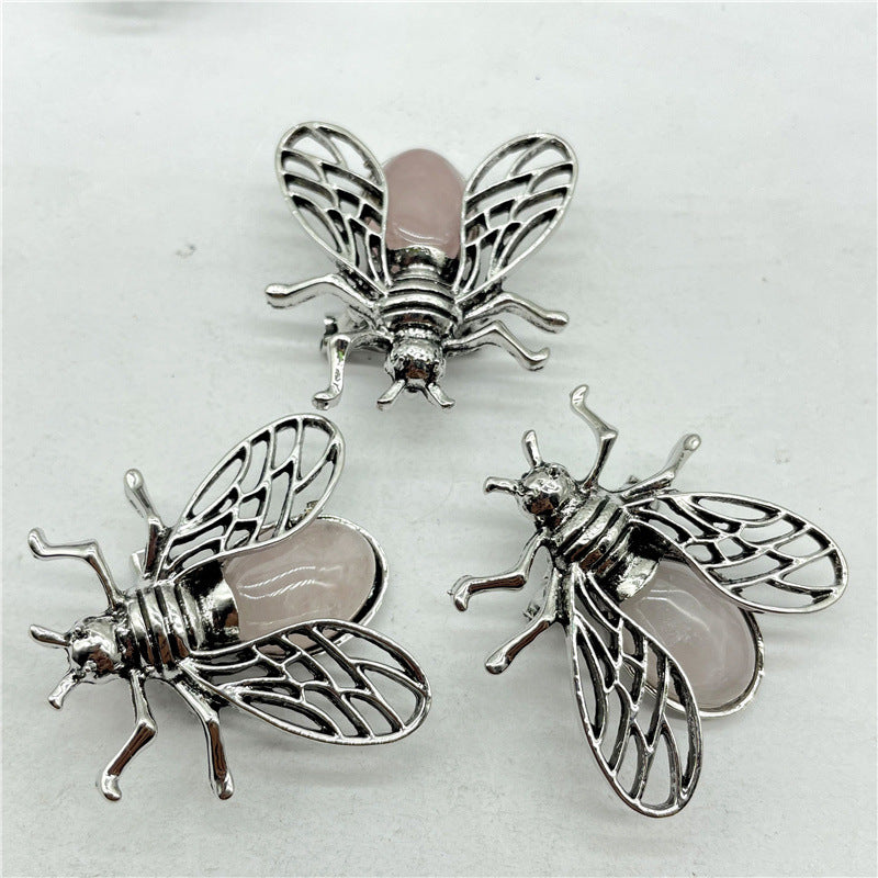 Crystal pendant, bee pendant