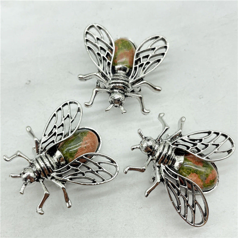 Crystal pendant, bee pendant