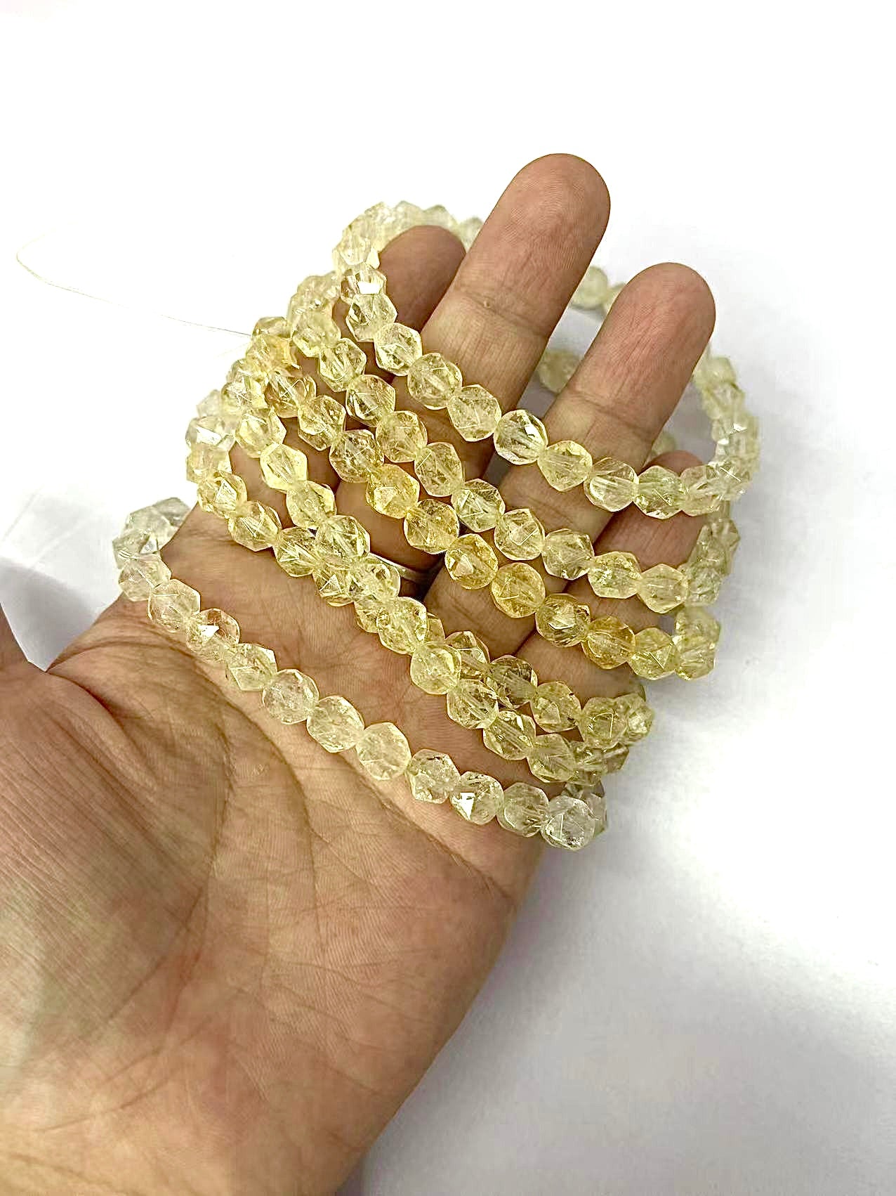 Faced citrine bracelets, limited quantity, 6-7mm