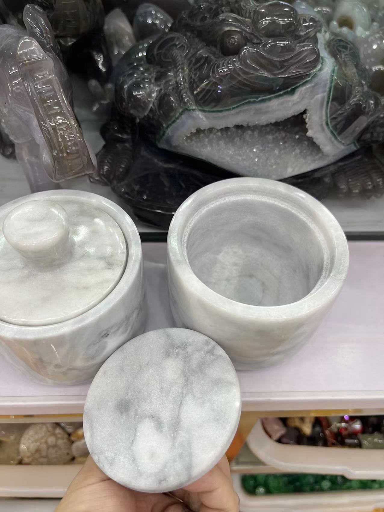 Stone bowl and cup