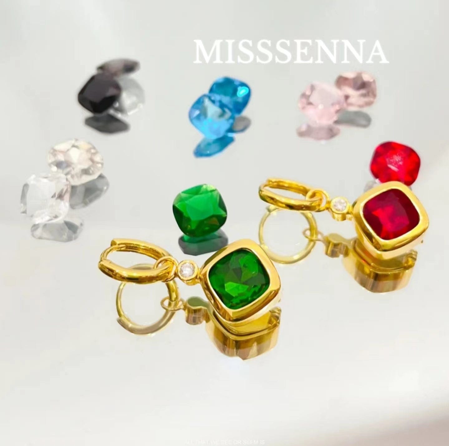 Chic Alternative Earring Creative 10 Zircon Free Replacement Stone Earring Female Fashion Jewelry