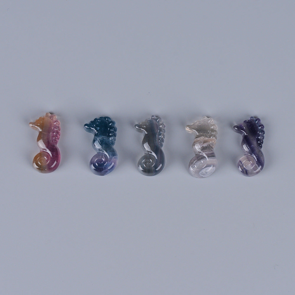 Rainbow Fluorite Mini Animal Carvings