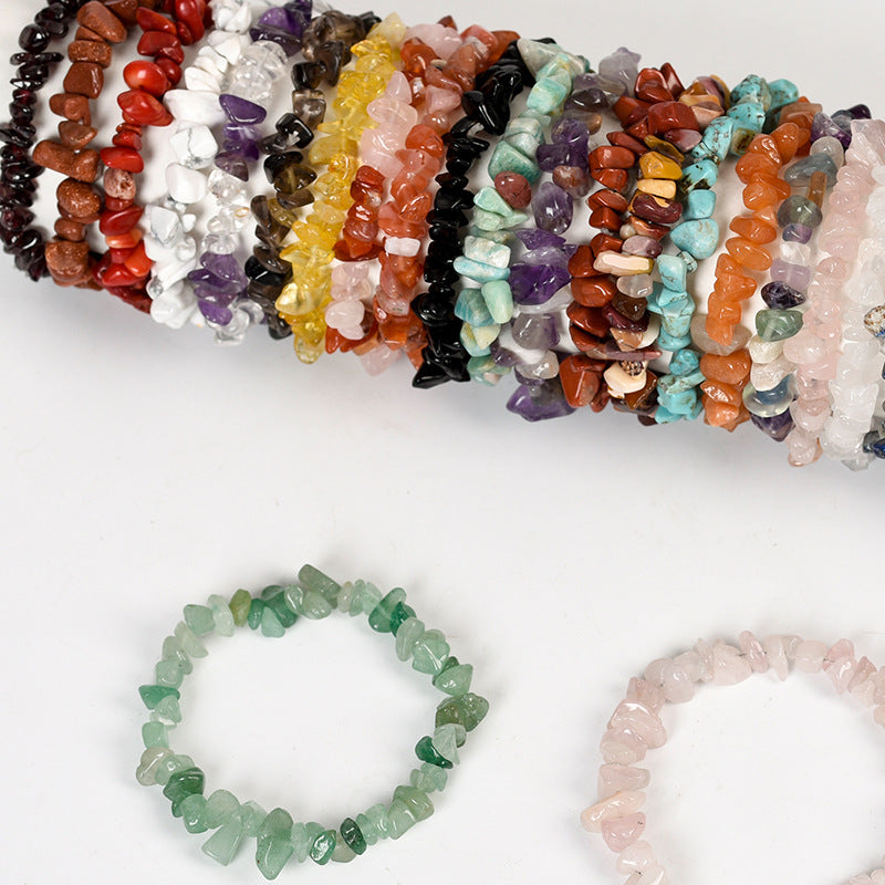 Braceletas de cuentas de chips de cristal
