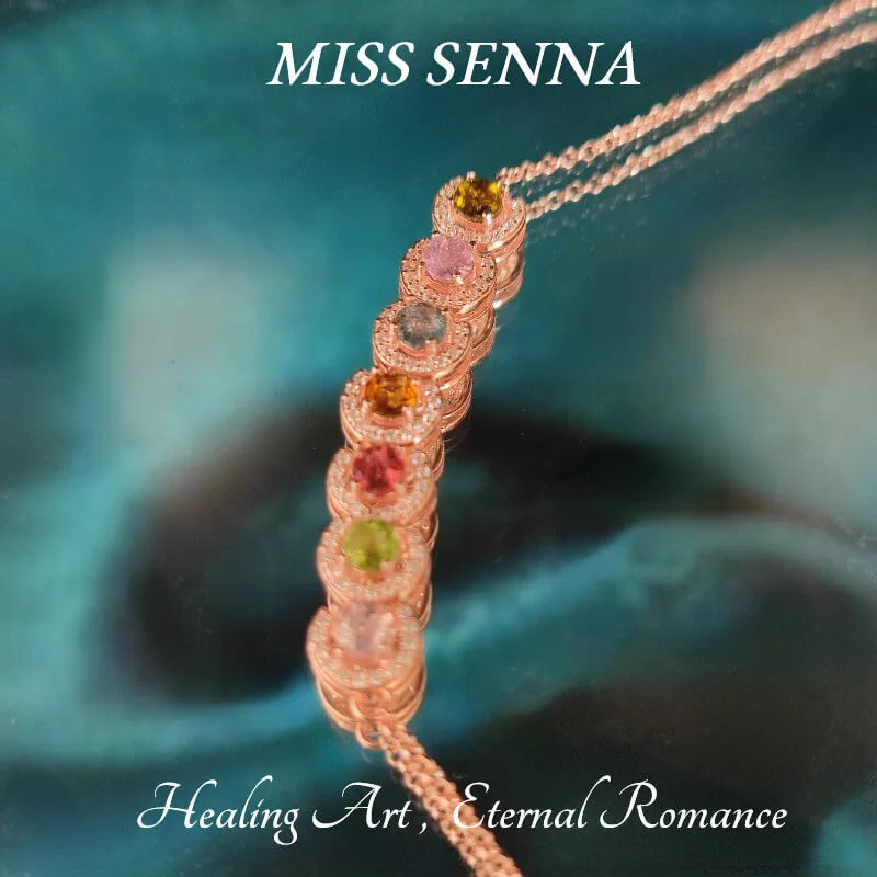S925 Sterling Silver Rosy Gold Brazil Mine Neat Clarity Natural Gemstone Tourmaline Colorful Fan Shaped Bracelet