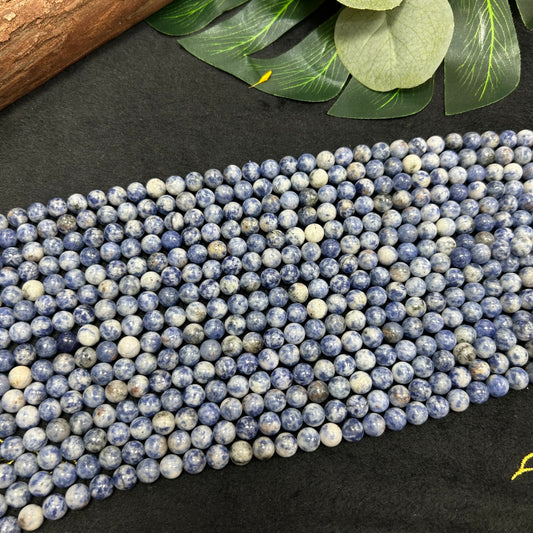 Blue Spot Beads 8mm