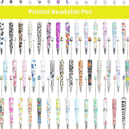 Printed Plastic Beadable Pen