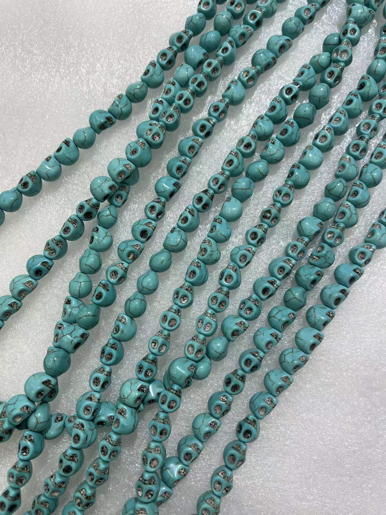 Turquoise skull beads