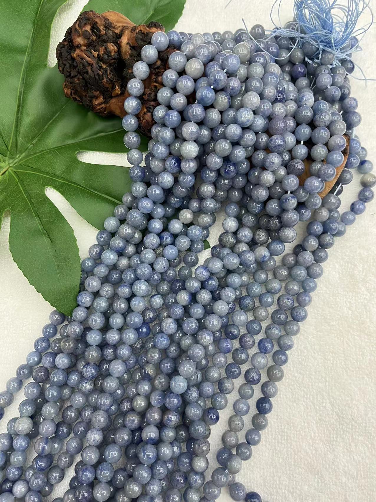 High quality blue aventurine beads, 6mm/ 8mm