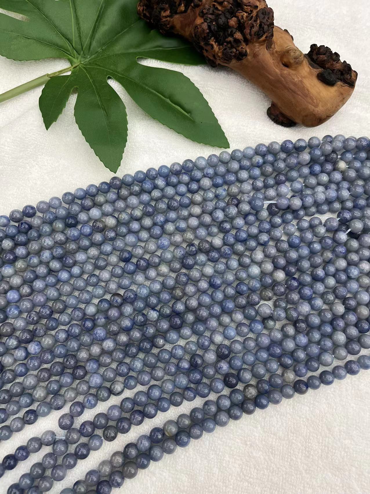 High quality blue aventurine beads, 6mm/ 8mm