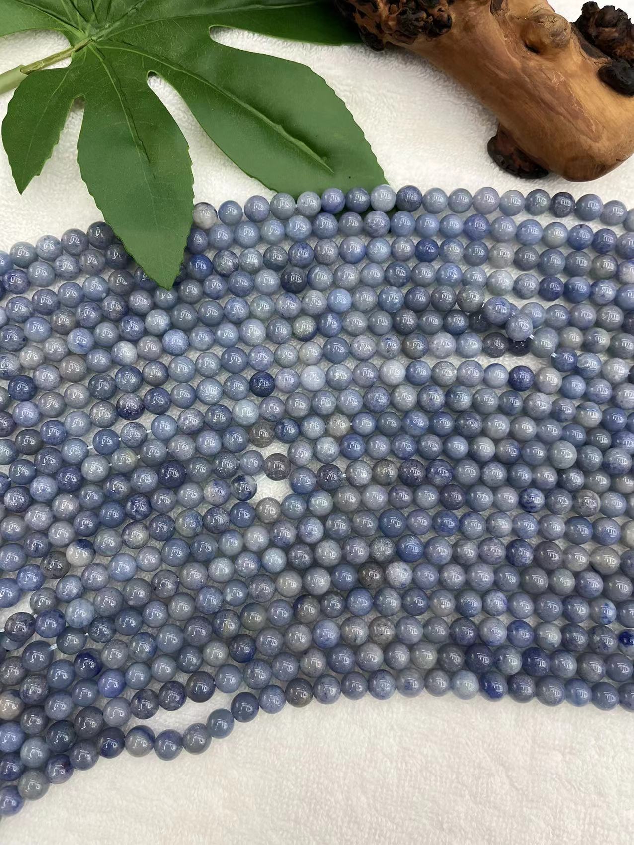 High quality blue aventurine beads, 6mm/ 8mm