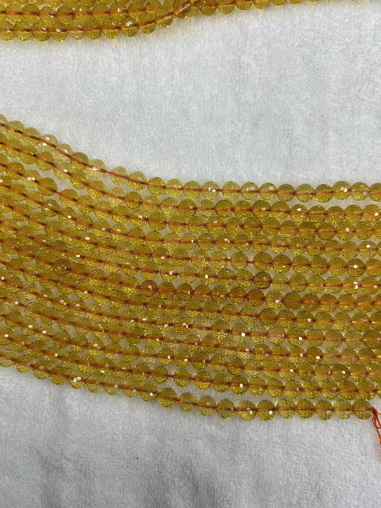 Citrine faced beads 6/8/10mm