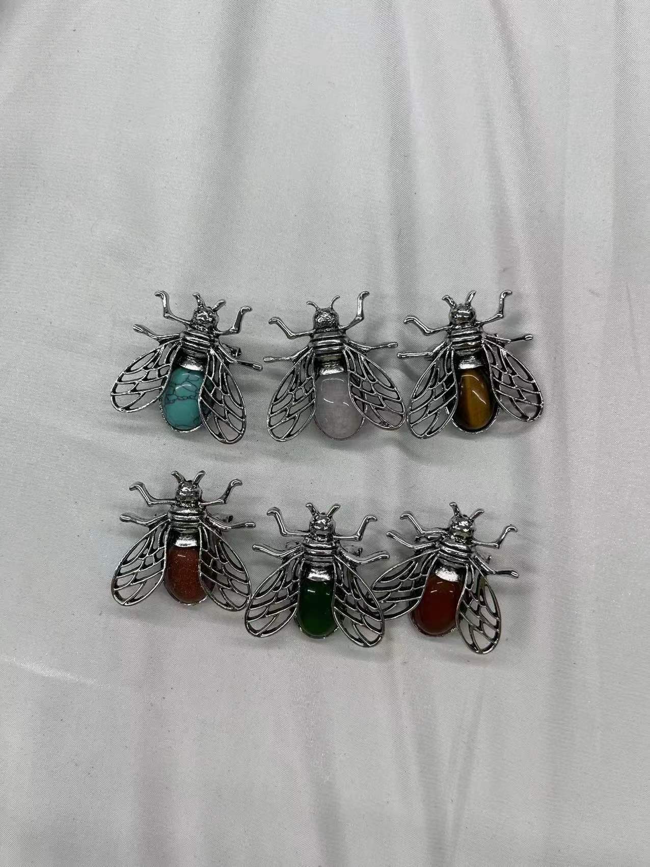 Crystal pendant, bee pendant