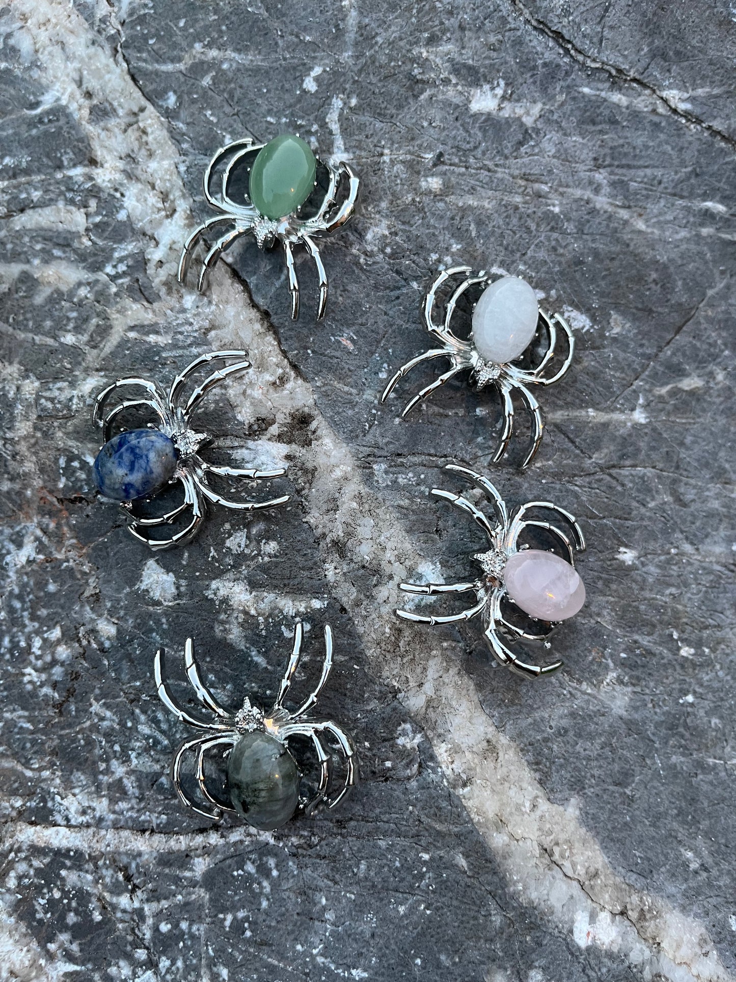 Crystal pendants, Spider pendants