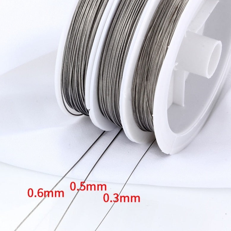 Stainless steel wire 0.3/05/0.6 mm, sold by one roll, 7M/roll