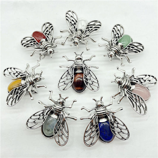 Crystal pendant, bee pendant