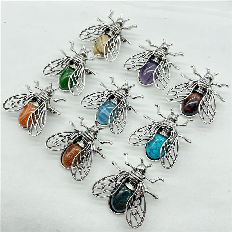 Crystal pendant, bee pendant