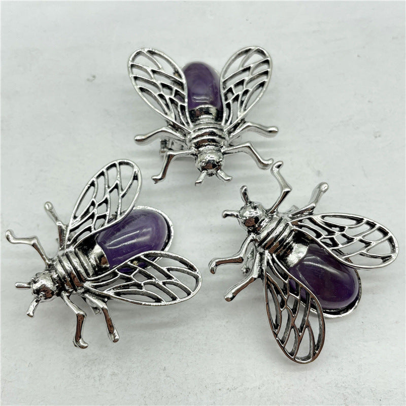 Crystal pendant, bee pendant