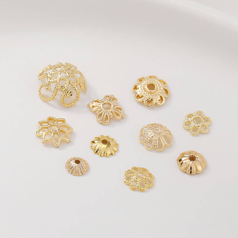 Flower spacer, 14k gold plated, high quality, sold by 50pcs