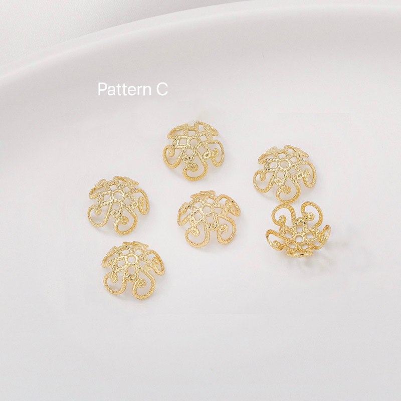 Flower spacer, 14k gold plated, high quality, sold by 50pcs