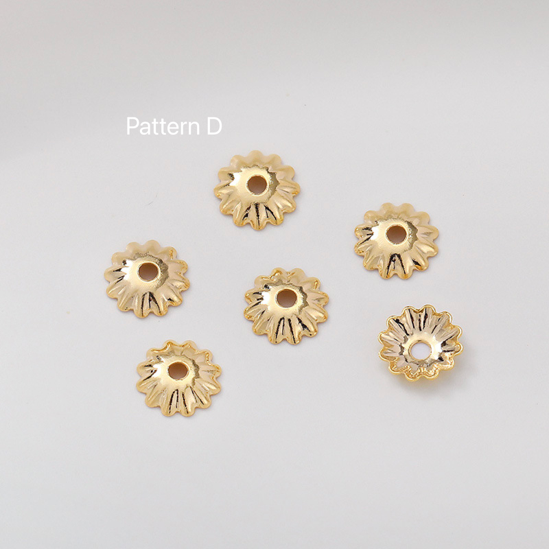 Flower spacer, 14k gold plated, high quality, sold by 50pcs