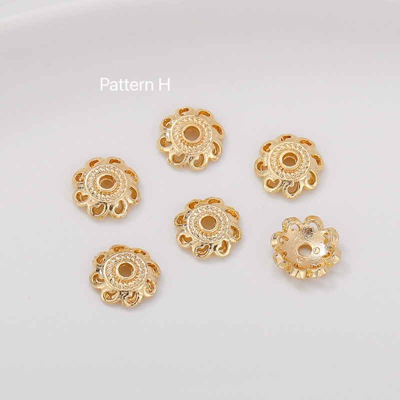 Flower spacer, 14k gold plated, high quality, sold by 50pcs