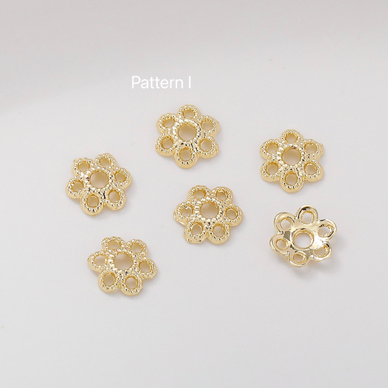 Flower spacer, 14k gold plated, high quality, sold by 50pcs