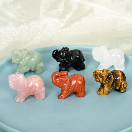 Crystal elephants Carving 1.5 inche