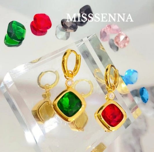 Chic Alternative Earring Creative 10 Zircon Free Replacement Stone Earring Female Fashion Jewelry