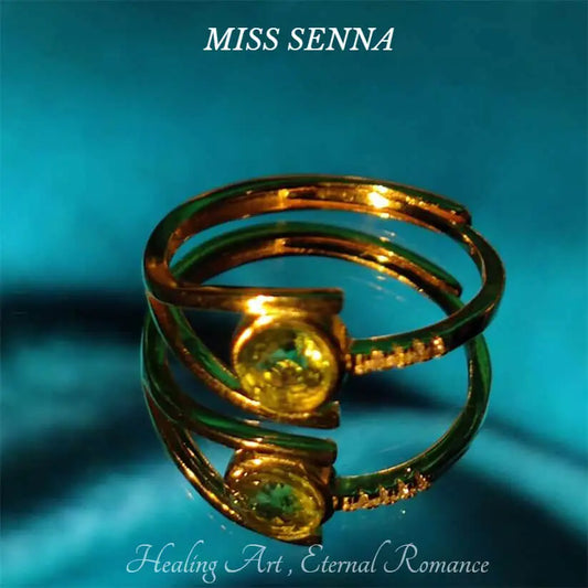 S925 Sterling Silver 18k Gold Plated Natural Peridot Green  Round Shape Cutting Ring