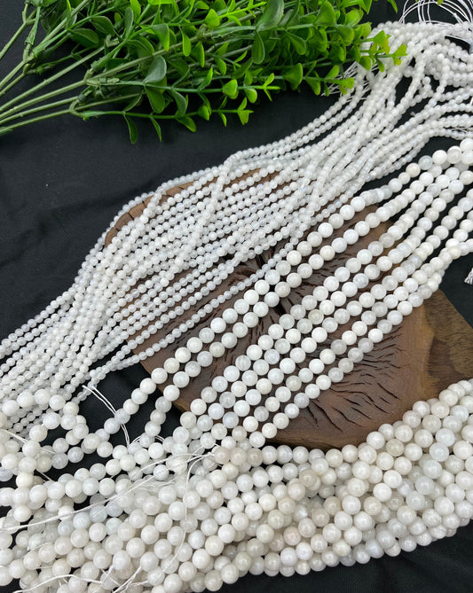 White Moonstone high quality beads strands 4/6/7mm