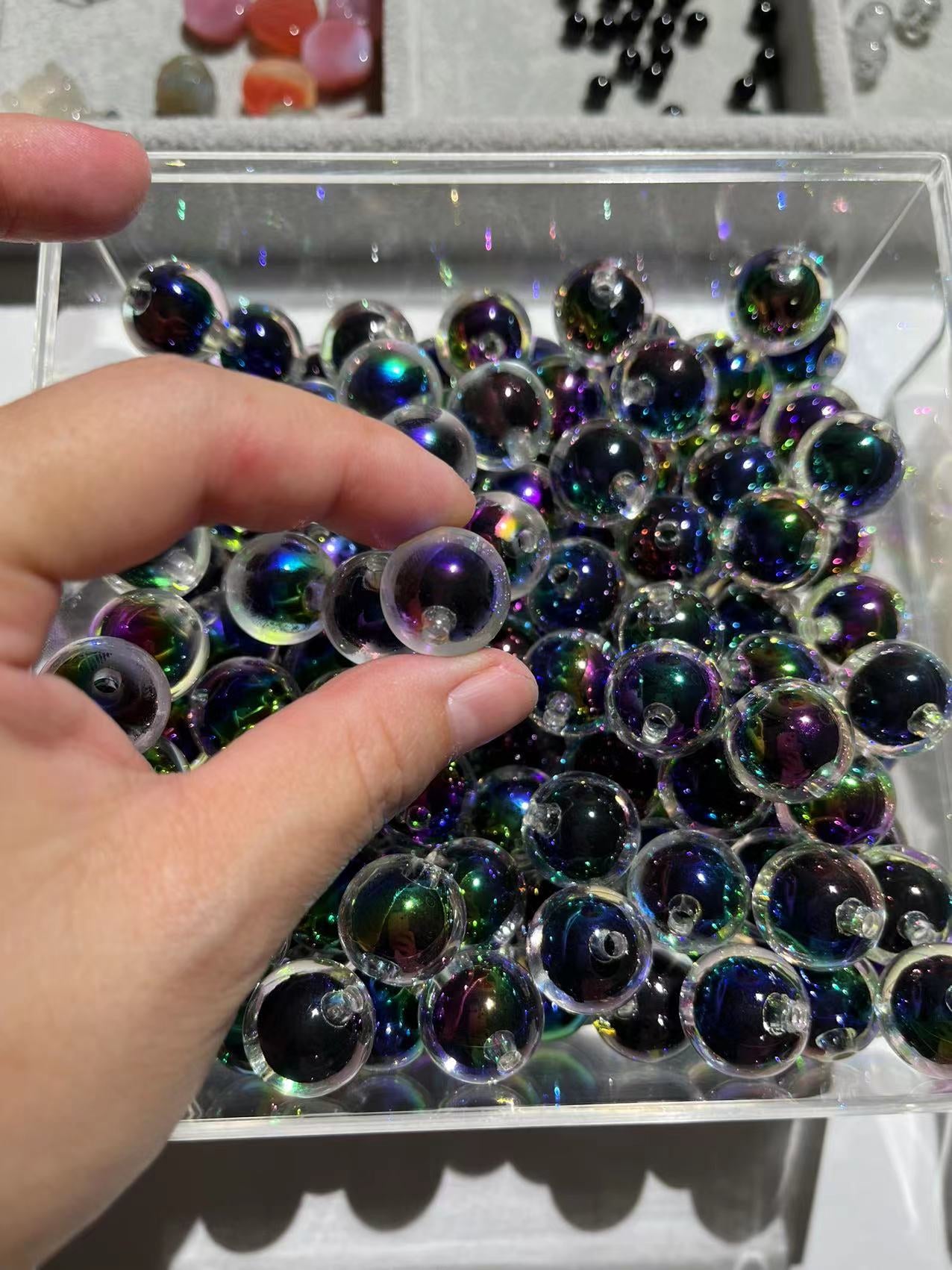 Acrylic beads 10mm uv beads round